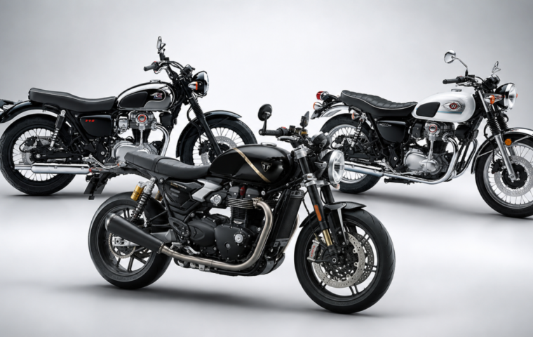 W800・メグロK3・Speed Twin 1200の比較