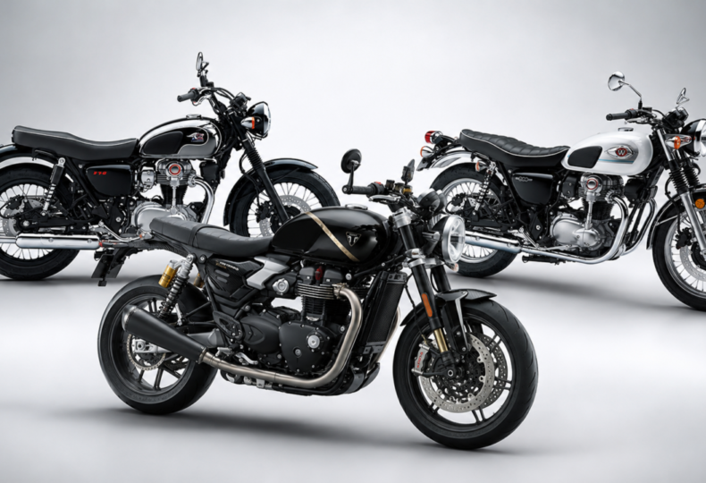 W800・メグロK3・Speed Twin 1200の比較